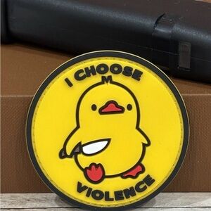 Tactical Morale Patch - PVC Duck Patch - Funny I Choose Violence Gun Patch